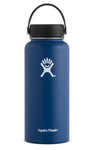 cobalt 32 oz wide mouth hydro flask bottle keeps liquids cold for up to 24 hours and hot up to 6. bpa-free 