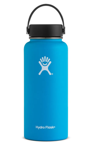 pacific 32 oz wide mouth hydro flask bottle keeps liquids cold for up to 24 hours and hot up to 6. bpa-free 
