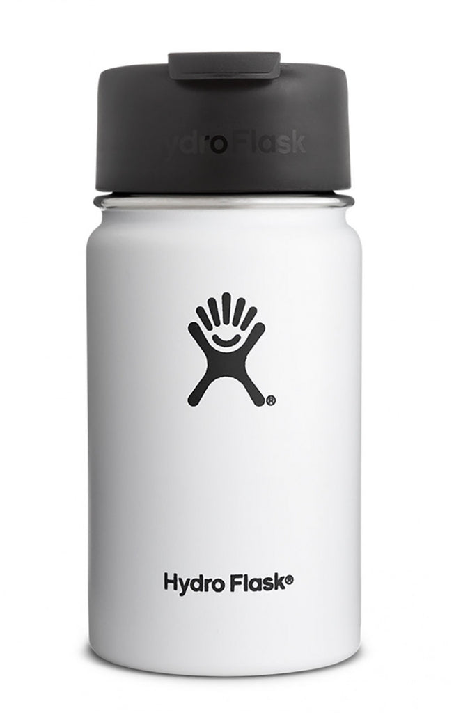 Hydro Flask 18 OZ Wide-Mouth White Water Bottle With Hydro Flip Lid