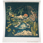 nature mountain river swedish dishcloth