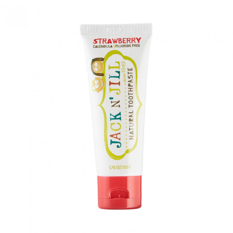 jack n' jill strawberry flavor natural toothpaste is rich in Xylitol and has calendula to soothe gums with no artificial preservatives