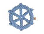 jax & bones wheel 7" rope toy is hand tied and dyed using non-toxic vegetable dyes. machine washable