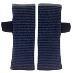 katie mawson felted wool fingerless gloves striped gloves navy
