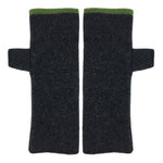 katie mawson felted wool fingerless gloves plain gloves charcoal