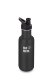 klean kanteen classic 18oz black shale water bottle. bpa & bps free.