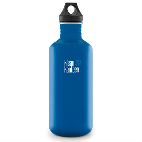 klean kanteen 40 oz blue planet standard mouth water bottle. bpa & bps free.