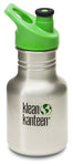 klean kanteen 12 oz brushed stainless standard mouth water bottle. bpa & bps free.