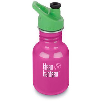 klean kanteen kid classic sport 12oz wild orchid water bottle. bpa & bps free