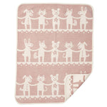 klippan children's blanket organic cotton chenille pink dance 