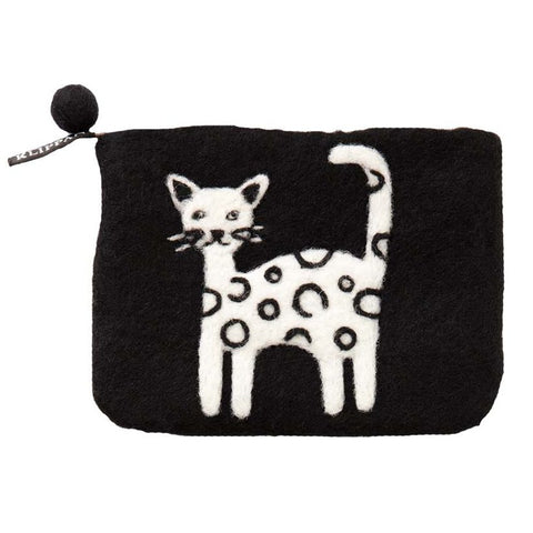 klippan felted wool purse, cat