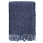 klippan eco lamb’s wool throw, blue shimmer 