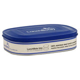 lunchbots stainless steel uno with blue lid