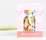 happy birthday animals, loose leaves paper goods