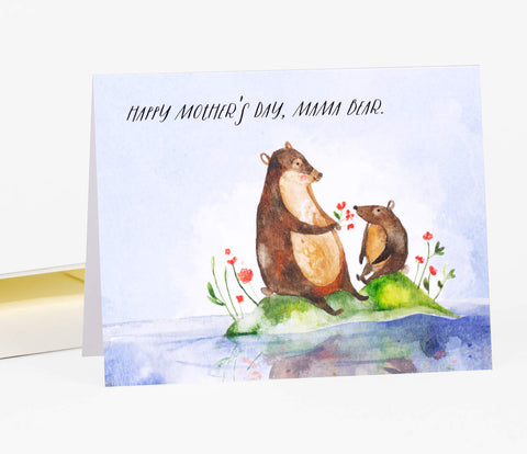 happy mother's day, mama bear, loose leaves paper goods