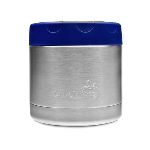 lunchbots insulated blue 16 oz food container