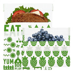 lunchskins green farm reusable sandwich bag + snack bag 2-pack bundle