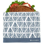 lunchskins reusable zippered sandwich bag blue geo
