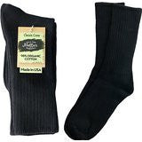 maggie's organics organic cotton crew socks - classic, black 