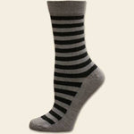 9-11, 10-13 black/grey maggie's organics organic wool dress sock made in the usa from organic merino wool