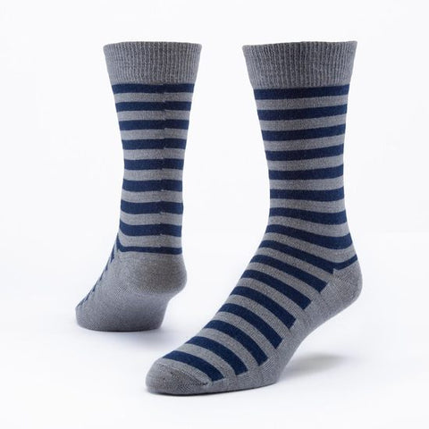 9-11, 10-13 blue/grey maggie's organics organic wool dress sock made in the usa from organic merino wool