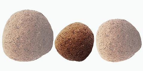 maguey weaves natural pumice stone is nature's tool for exfoliating dry, calloused areas of the feet. the natural rose color is attractive and decorative.