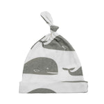 milkbarn organic cotton knotted hat, grey whale