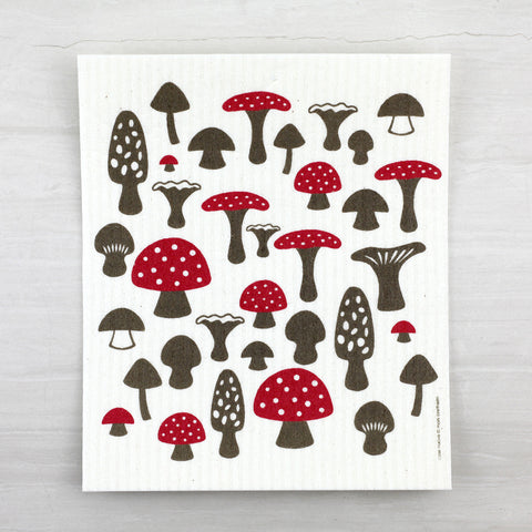 swedish dishcloth - mushrooms