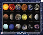 nasa space travel poster, the solar system is a 1,000 piece jigsaw puzzle. made in the USA