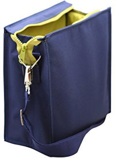 navy insulated lunch tote