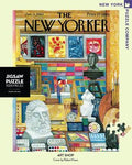 New York Puzzle Companys 1,000 piece jigsaw puzzle of the New Yorker cover art shop. Made in the USA