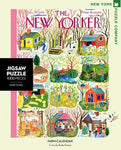 New York Puzzle Companys 1000 piece jigsaw puzzle of the New Yorker cover farm calendar Made in the USA