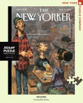 New York Puzzle Companys 1,000 piece jigsaw puzzle of the New Yorker cover hip hops. Made in the USA