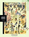 New York Puzzle Companys 1,000 piece jigsaw puzzle of the New Yorker cover lower east side. Made in the USA
