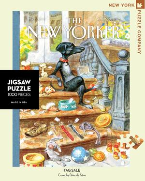 New York Puzzle Companys 1,000 piece jigsaw puzzle of the New Yorker cover tag sale. Made in the USA