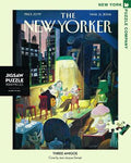 New York Puzzle Companys 1,000 piece jigsaw puzzle of the New Yorker cover three amigos. Made in the USA