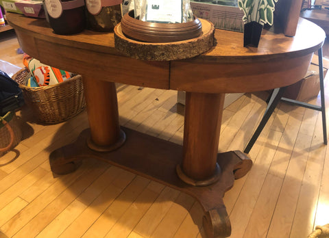 Mahogany empire style oval table sale