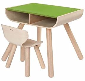 plan toys table & chair - green