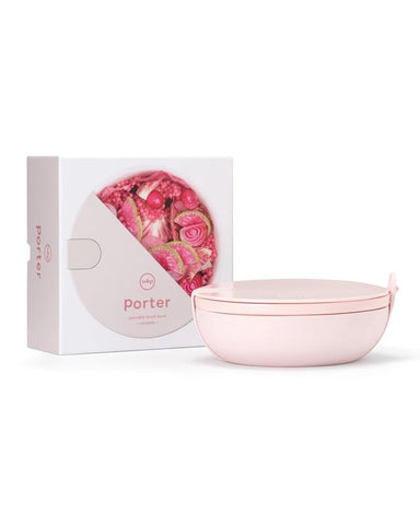 blush porter bowl is a premium ceramic lunch bowl that features a protective silicone wrap