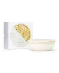 porter cream bowl is a premium ceramic lunch bowl that features a protective silicone wrap