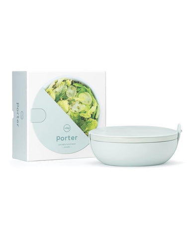 mint porter bowl is a premium ceramic lunch bowl that features a protective silicone wrap