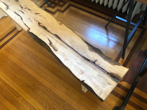 reclaimed wood bench