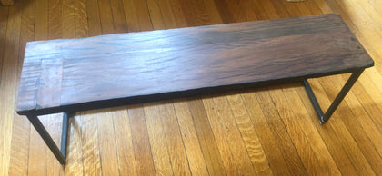 reclaimed wood bench - 12" high