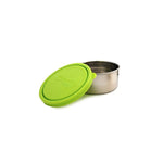 u-konserve lime round container medium are 5oz 18/8 food grade stainless steel food containers. BPA-free & dishwasher safe