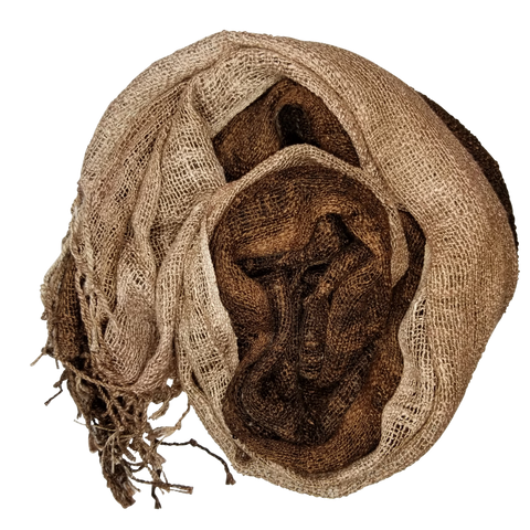 rubyzaar bronze wabi silk scarves  are delicately hand spun & hand woven by skilled weavers in northern thailand. 