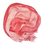 rubyzaar coral wabi silk scarves  are delicately hand spun & hand woven by skilled weavers in northern thailand. 