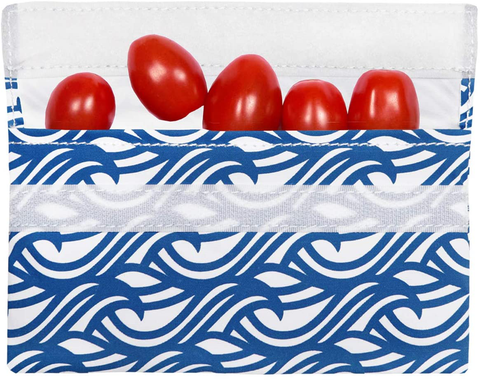 lunchskins reusable snack bag blue wave