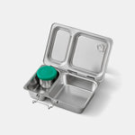 planetbox shuttle stainless steel lunchbox - open