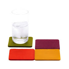 graf lantz colorful spice felted wool coasters. made in CA USA
