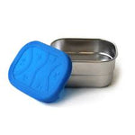 ecolunchbox splash pod blue water bento is 8 oz stainless steel and silicone top food container