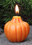 sunbeam candles 100% beeswax small pumpkin is hand-crafted with an unbleached, lead-free cotton wick